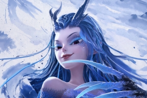 敖闰哪吒之魔童闹海水墨风车机3K高清壁纸3200x2000免费下载