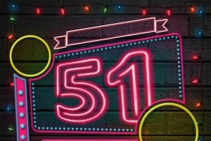 炫彩霓虹灯51劳动节海报