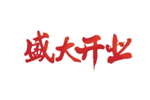 盛大开业 书法字体 红色