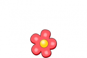 卡通小红花图标