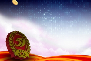 五一劳动节歌颂百姓渐变蓝色背景