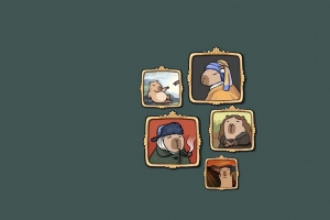 卡皮巴拉 卡通 可爱背景墙 4k壁纸