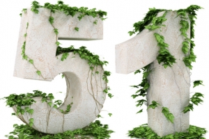 绿色51劳动节立体数字