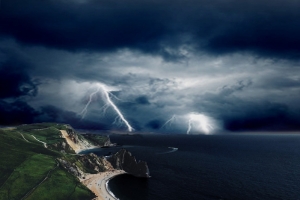 打雷海报背景