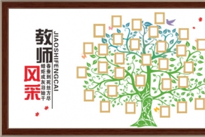 树形教师风采照片墙素材免费下载