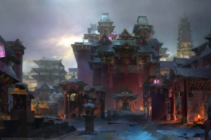 长安市手绘插画4k壁纸