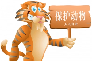 保护动物宣传牌
