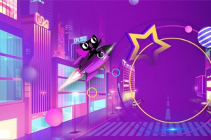 天猫新年盛典紫色banner