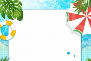 夏季沙滩泳海边旅游休闲海报