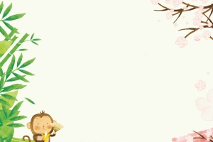 手绘可爱小猴背景