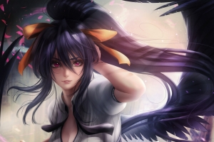 Akeno Himejima 4k手机壁纸竖屏动漫美女