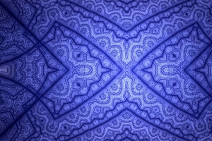 分形 线条 图案 蓝色 抽象 4k壁纸 3840x2160