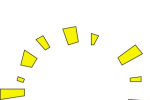 黄色卡通几何图形