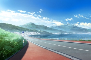 高清摄影风格高速公路蓝天白云
