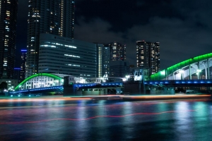 大桥 夜城 照明 城市灯光 东京 4k壁纸 3840x2160