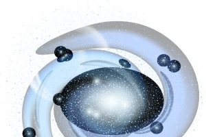 蓝色清新星空