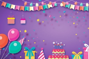 卡通儿童生日派对背景素材