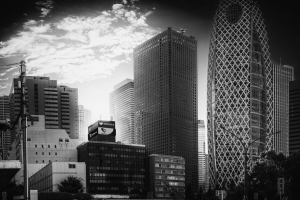 建筑 摩天大楼 黑白 城市 建筑 4k壁纸 3840x2160