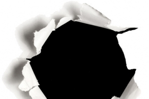 一张破了洞的A4纸