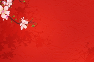 中国风桃花主图背景素材