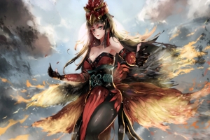 阴阳师 凤凰美女 4k动漫壁纸