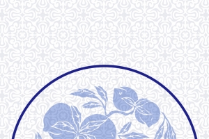 矢量中国风青花瓷底纹花纹背景