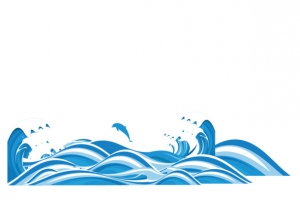 蓝色波纹海浪素材设计