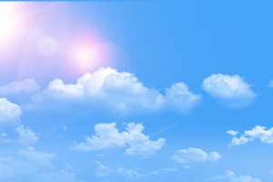蓝色小清新你好八月PSD分层H5背景素材