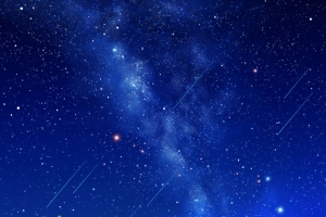 深蓝色梦幻星空场景H5背景元素