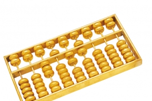 卡通手绘黄金算盘