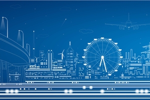 城市建筑背景海报大全