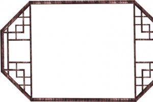 中式窗框高清PNG透明装饰边框设计素材免费下载