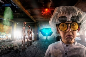 夸张实验小孩表情