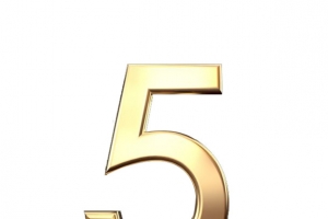 金属数字5 倒计时