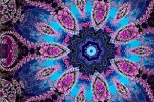 分形 图案 抽象 紫色 蓝色 4k壁纸 3840x2160