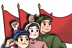 五一劳动节复古工农兵节日插画元素
