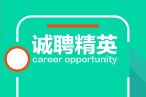青色橙色几何图形诚聘精英背景