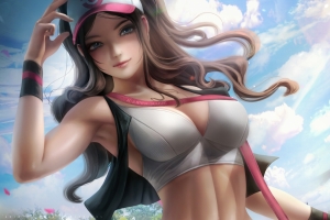 可爱比基尼美女 蓝发女孩进城记 希尔达 Hilda 4k高清壁纸