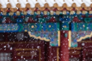 雪景建筑H5背景