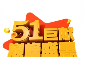 51巨献巅峰盛惠艺术字