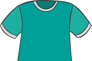 绿色卡通短袖服装图