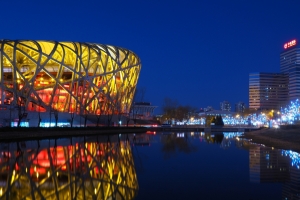 北京会展中心 北京鸟巢夜景4k壁纸