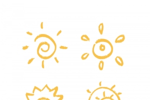 手绘夏天太阳