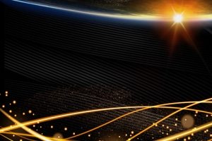 科技流动线条灯光黑色banner