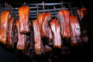 黑色中华美食湘西腊肉淘宝banner