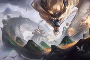 LOL神圣建筑师青花瓷奥瑞利安索尔4K高清车机壁纸3840x2160免费下载