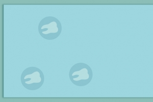 健康爱牙卡通几何蓝色banner