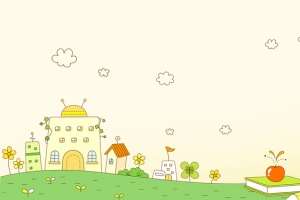 线条卡通儿童童趣海报banner