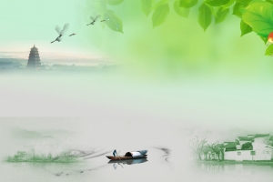 诗意清明节海报背景