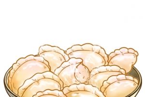 手绘饺子